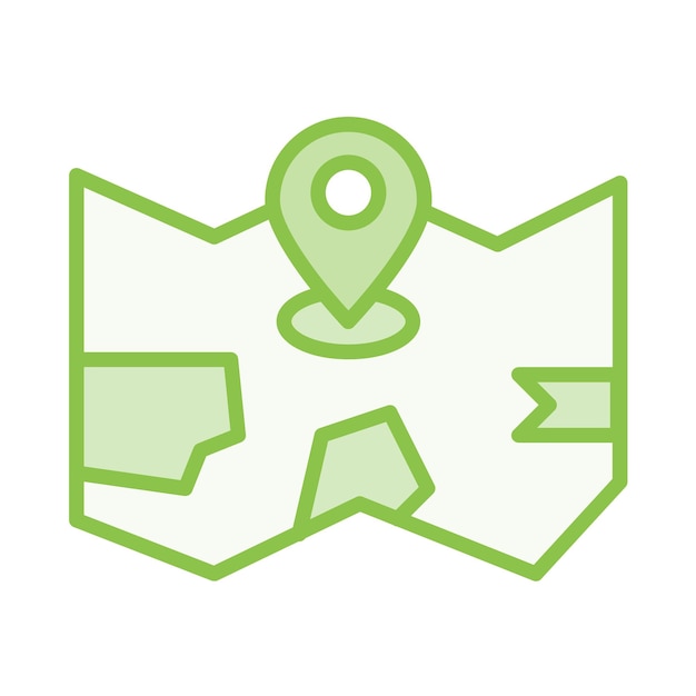 Vector imagen vectorial del icono del mapa se puede utilizar para la planificación de vacaciones