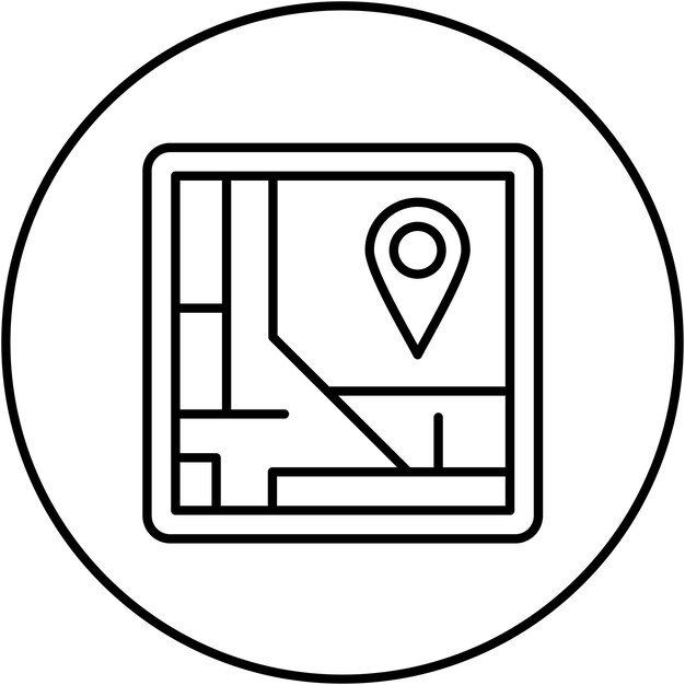 Imagen vectorial del icono del mapa Se puede utilizar para el servicio de taxis