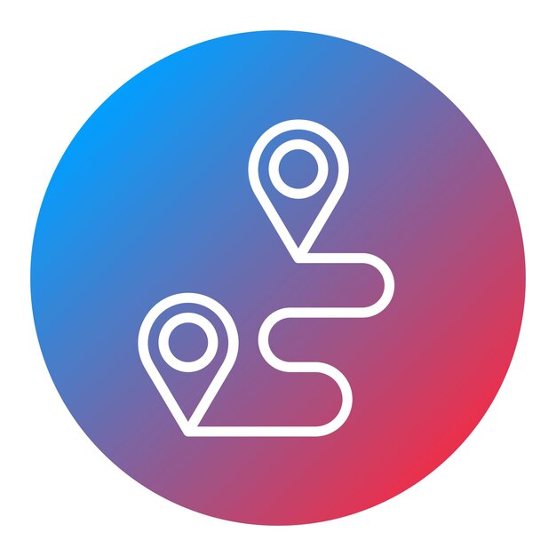 La imagen vectorial del icono del mapa se puede utilizar para Track and Field