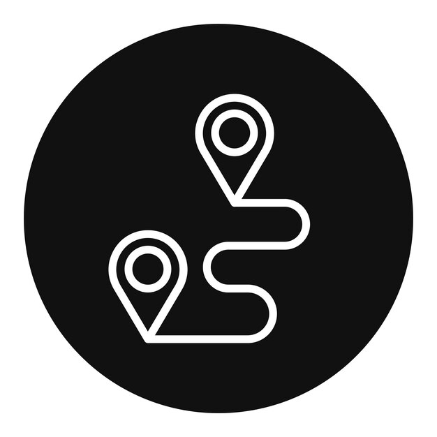 La imagen vectorial del icono del mapa se puede utilizar para Track and Field