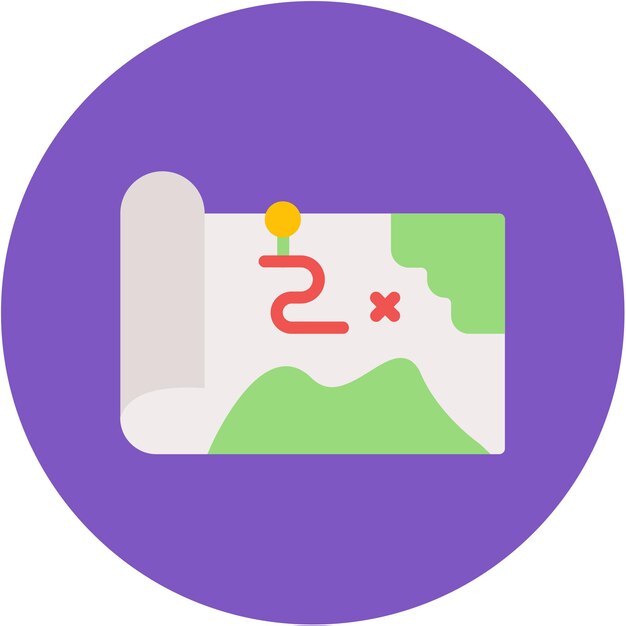 La imagen vectorial del icono del mapa se puede utilizar para el trekking