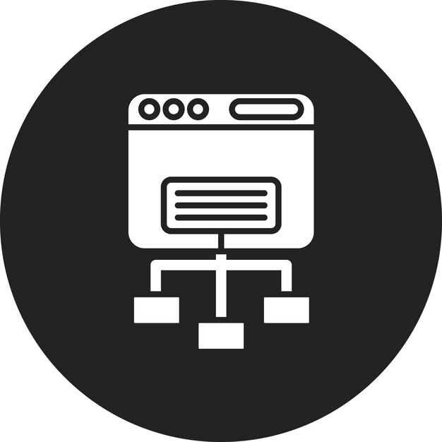 Imagen vectorial del icono del mapa del sitio Se puede utilizar para el marketing en Internet
