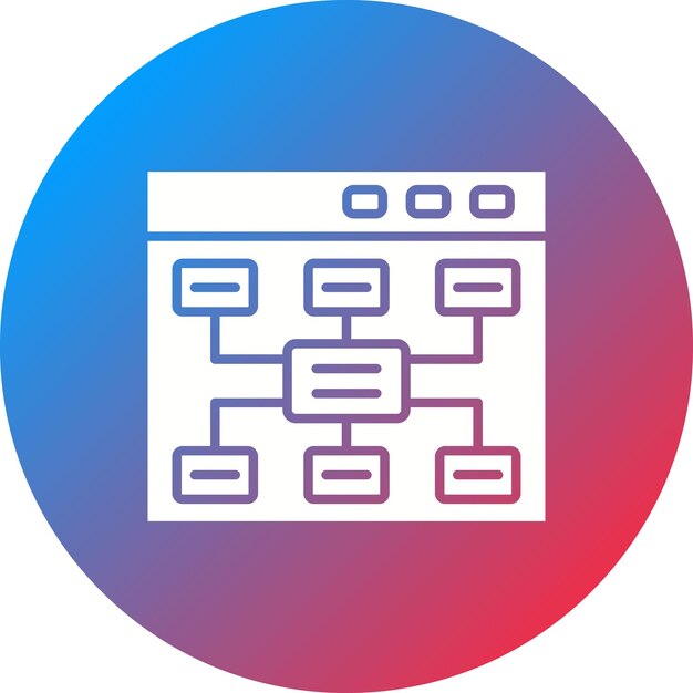 Imagen vectorial del icono del mapa del sitio Se puede utilizar para SEO y SEM