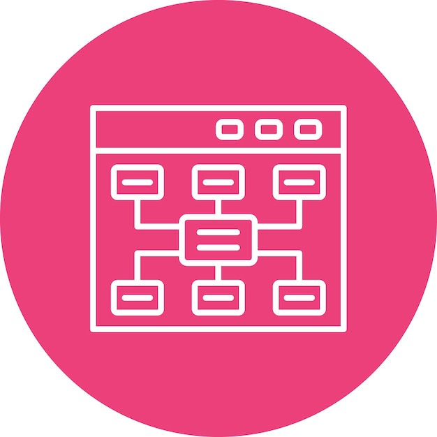 Imagen vectorial del icono del mapa del sitio Se puede utilizar para SEO y SEM