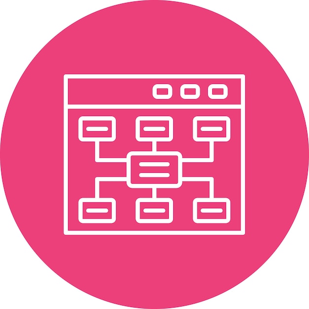 Imagen vectorial del icono del mapa del sitio se puede utilizar para seo y sem