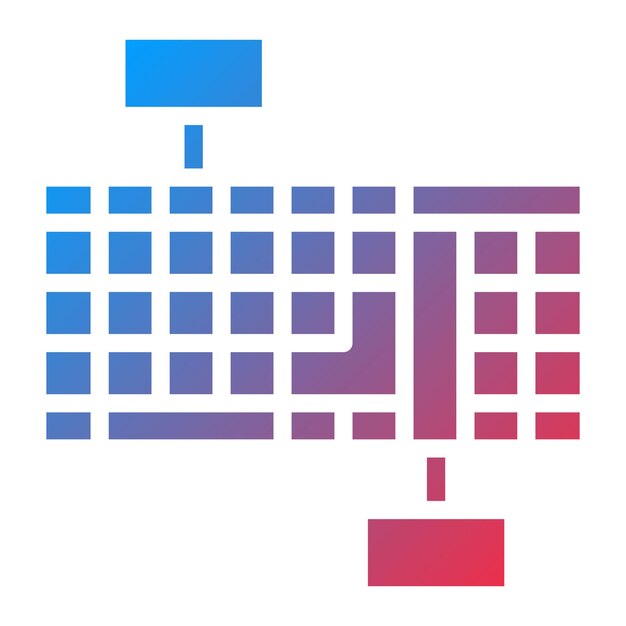 Imagen vectorial de icono de mapeo de teclado Se puede utilizar para el desarrollo de juegos