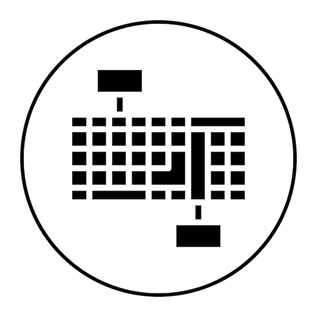 Imagen vectorial de icono de mapeo de teclado Se puede utilizar para el desarrollo de juegos
