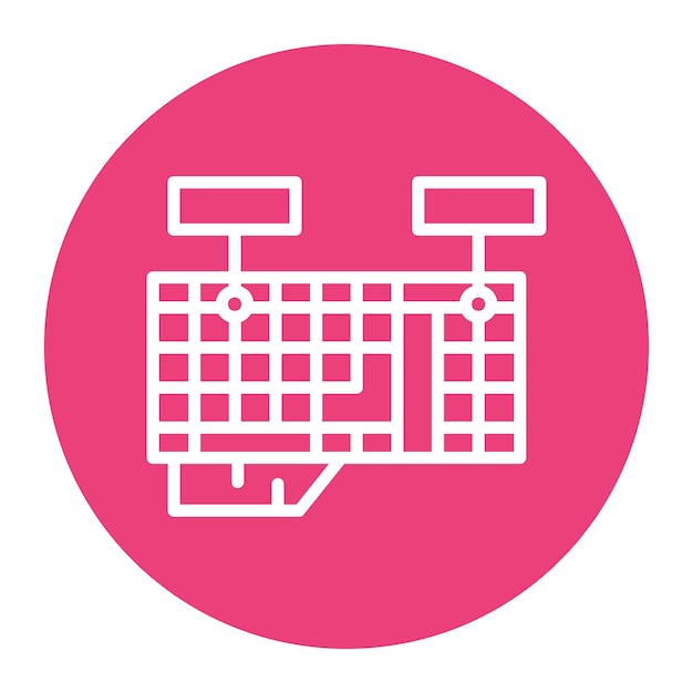 Imagen vectorial de icono de mapeo de teclado Se puede utilizar para el diseño de juegos