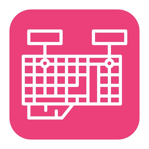 Imagen vectorial de icono de mapeo de teclado Se puede utilizar para el diseño de juegos