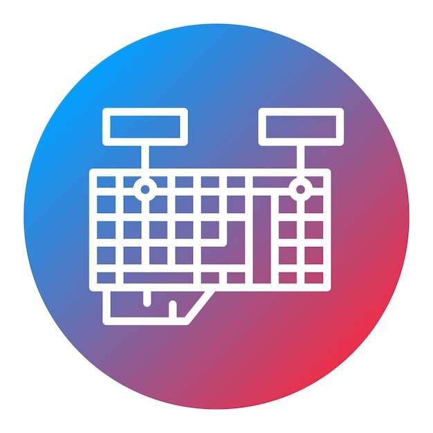 Imagen vectorial de icono de mapeo de teclado Se puede utilizar para el diseño de juegos