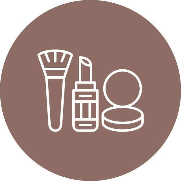 Imagen vectorial del icono de maquillaje Se puede utilizar para el cuidado de la piel
