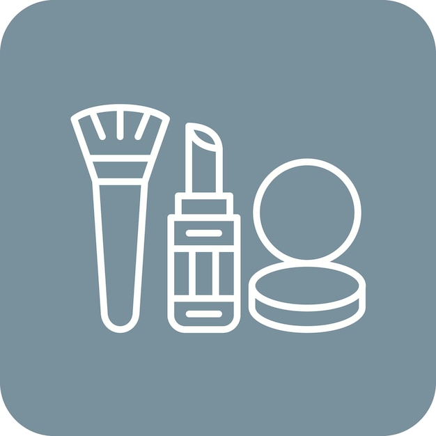 Imagen vectorial del icono de maquillaje Se puede utilizar para el cuidado de la piel