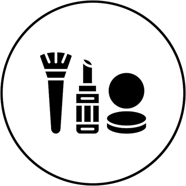 Imagen vectorial del icono de maquillaje Se puede utilizar para el cuidado de la piel