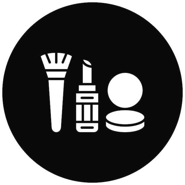 Imagen vectorial del icono de maquillaje Se puede utilizar para el cuidado de la piel
