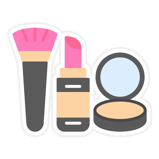 Imagen vectorial del icono de maquillaje Se puede utilizar para el cuidado de la piel