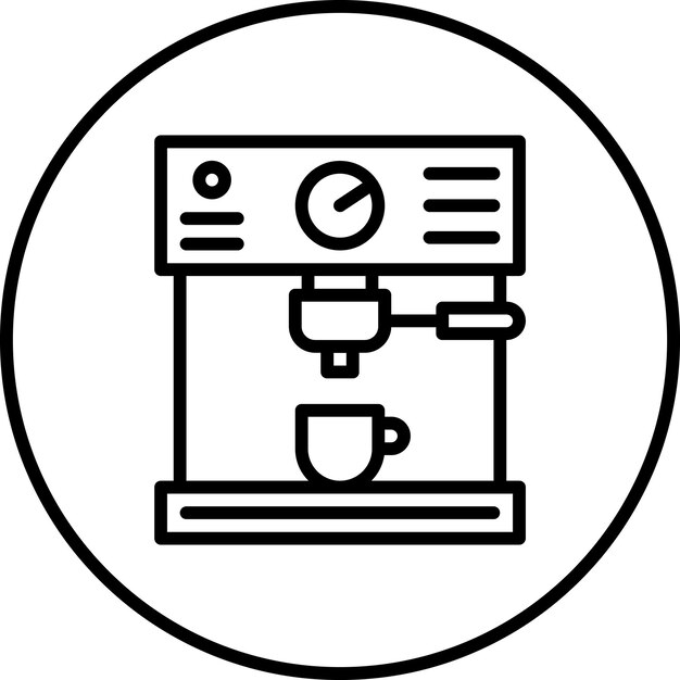 Imagen vectorial del icono de la máquina de café Se puede usar para Bar