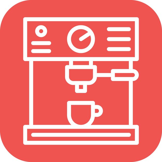 Imagen vectorial del icono de la máquina de café Se puede usar para Bar