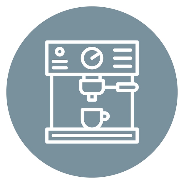 Imagen vectorial del icono de la máquina de café Se puede usar para Bar