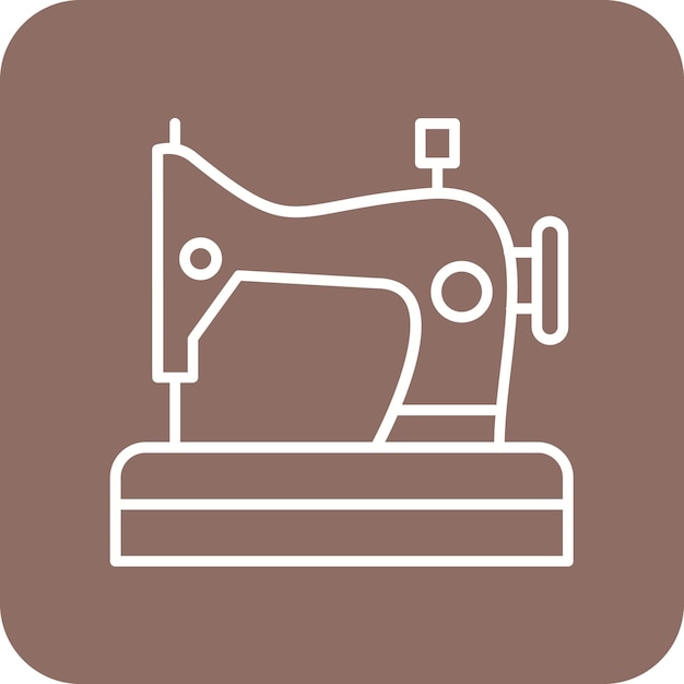 Imagen vectorial del icono de la máquina de coser Se puede usar para la moda