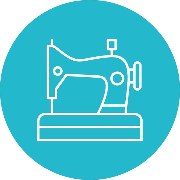 Imagen vectorial del icono de la máquina de coser Se puede usar para la moda