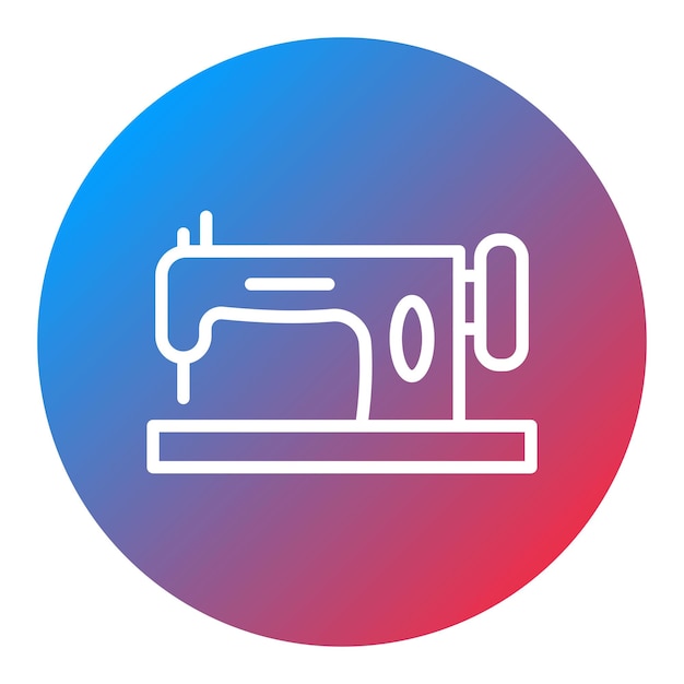 Imagen vectorial del icono de la máquina de coser Se puede usar para Retro