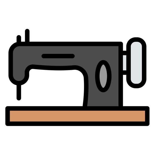 Imagen vectorial del icono de la máquina de coser Se puede usar para Retro