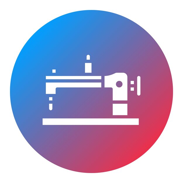 Imagen vectorial del icono de la máquina de coser Se puede usar para Shoemaker