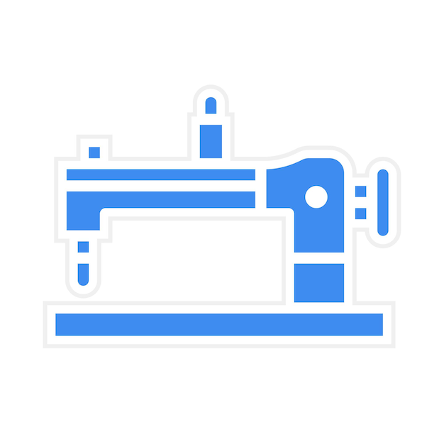 Imagen vectorial del icono de la máquina de coser Se puede usar para Shoemaker