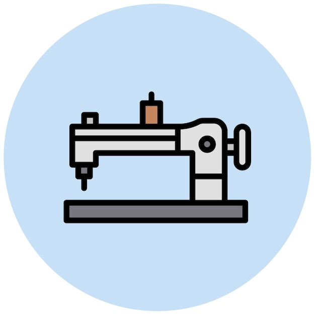 Imagen vectorial del icono de la máquina de coser Se puede usar para Shoemaker