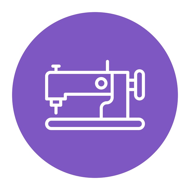 Imagen vectorial del icono de la máquina de coser Se puede utilizar para la artesanía