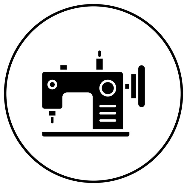 Imagen vectorial del icono de la máquina de coser Se puede utilizar para coser