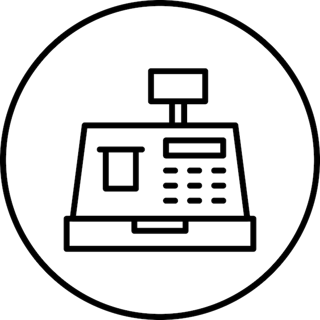 Imagen vectorial del icono de la máquina de efectivo Se puede utilizar para la biometría