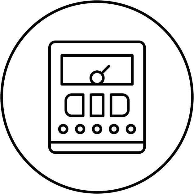 Imagen vectorial del icono de la máquina de ensayo Puede utilizarse para dispositivos electrónicos