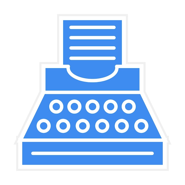 Imagen vectorial del icono de la máquina de escribir Se puede utilizar para la biblioteca