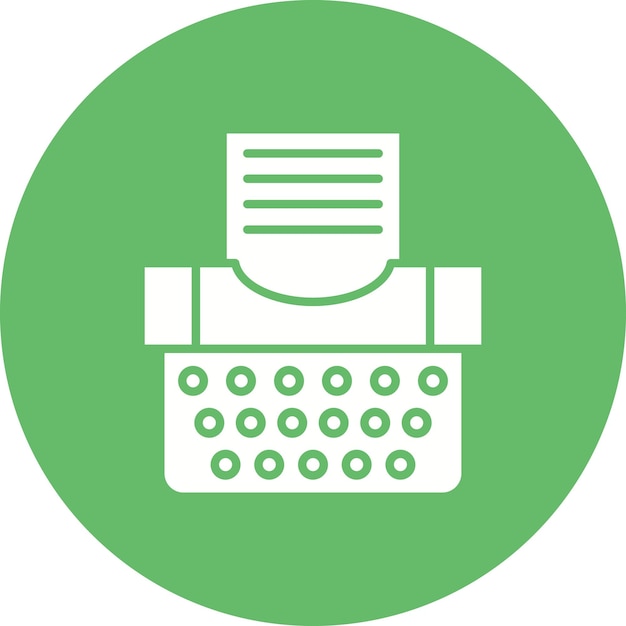 Imagen vectorial del icono de la máquina de escribir Se puede utilizar para noticias y medios de comunicación