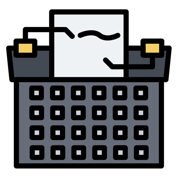 Imagen vectorial del icono de la máquina de escribir Se puede utilizar para Retro