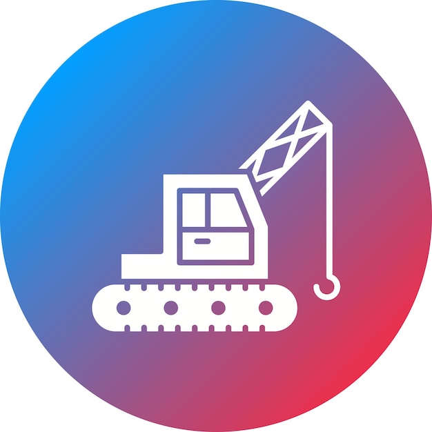 Imagen vectorial del icono de la máquina de la grúa Se puede utilizar para la entrega y la logística