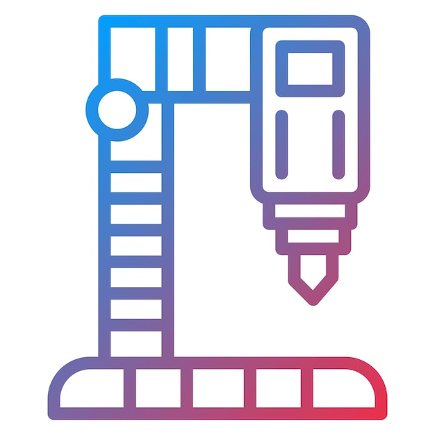 Imagen vectorial del icono de la máquina herramienta Se puede utilizar para la producción en masa