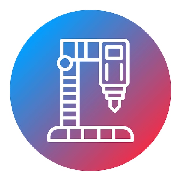 Imagen vectorial del icono de la máquina herramienta Se puede utilizar para la producción en masa