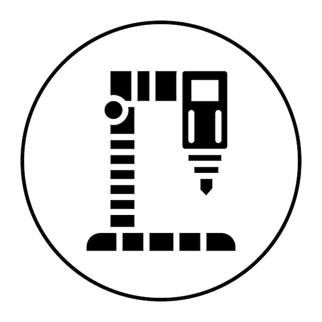 Imagen vectorial del icono de la máquina herramienta Se puede utilizar para la producción en masa