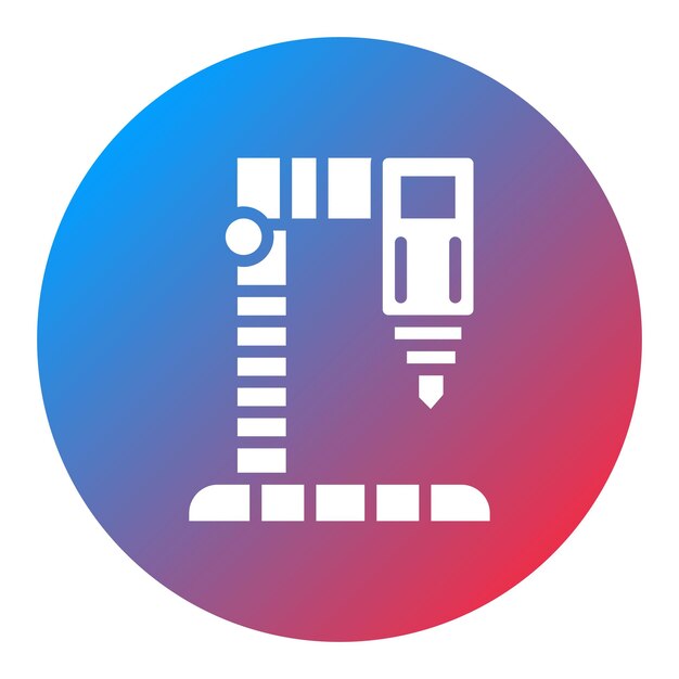 Imagen vectorial del icono de la máquina herramienta Se puede utilizar para la producción en masa