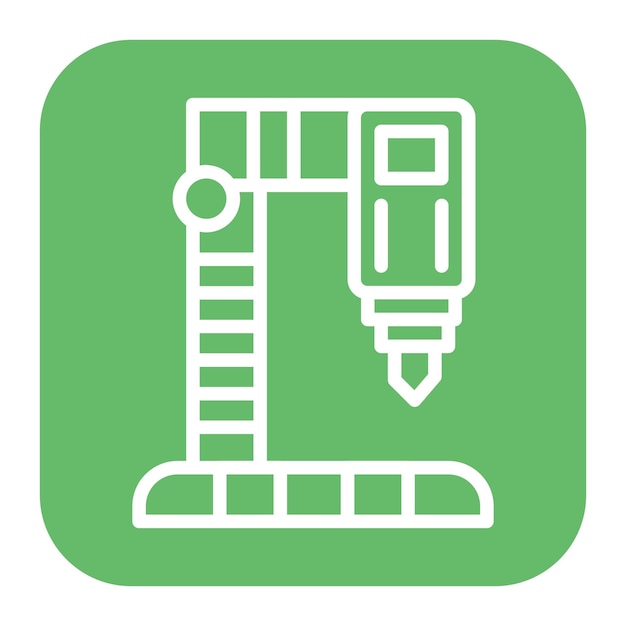 Imagen vectorial del icono de la máquina herramienta Se puede utilizar para la producción en masa