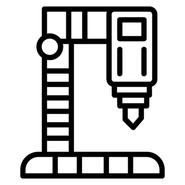 Imagen vectorial del icono de la máquina herramienta Se puede utilizar para la producción en masa
