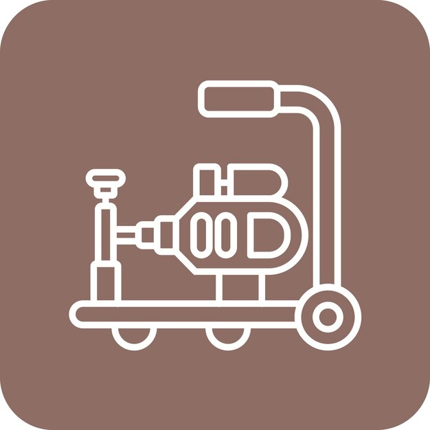 Imagen vectorial del icono de la máquina de limpieza de desagüe Se puede utilizar para la fontanería