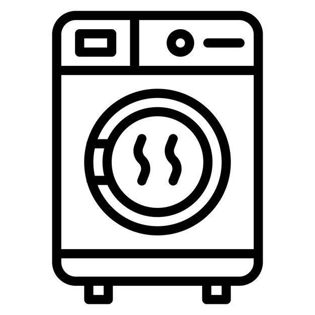 Imagen vectorial del icono de la máquina de secado Se puede utilizar para las características de la tela
