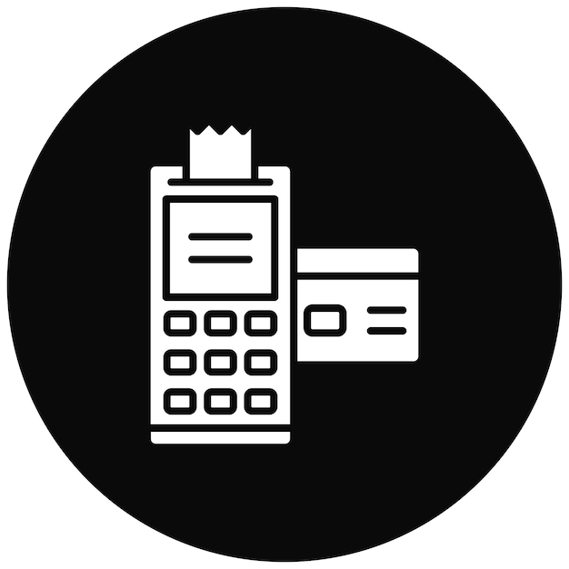 Imagen vectorial del icono de la máquina de tarjetas de crédito Se puede utilizar para Smart City