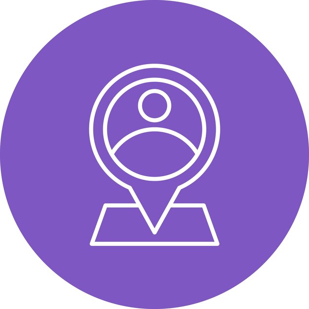 Imagen vectorial de icono de marcador Se puede usar para mapa y navegación