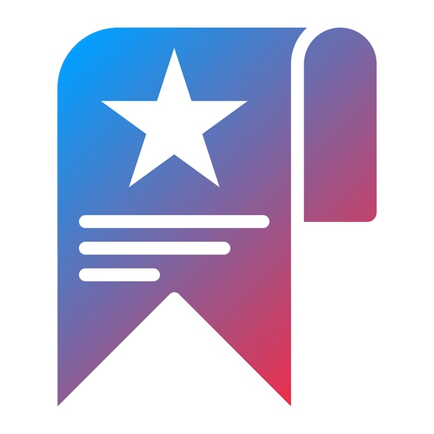 La imagen vectorial del icono de marcador se puede utilizar para la literatura