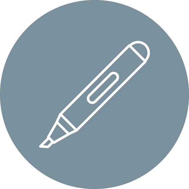 Imagen vectorial de icono de marcador Se puede utilizar para papelería de oficina
