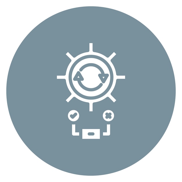 Imagen vectorial del icono del marco de automatización de pruebas Se puede utilizar para pruebas de software